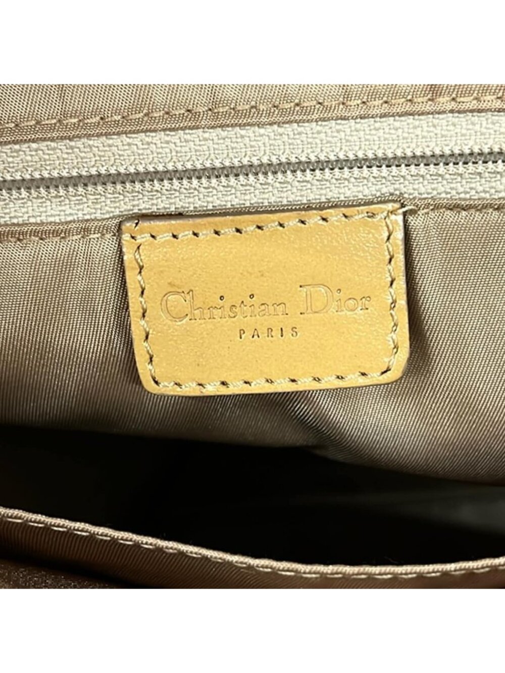 Dior Tote Light Brown Light Green White Beads Leather - Picture 8 of 14